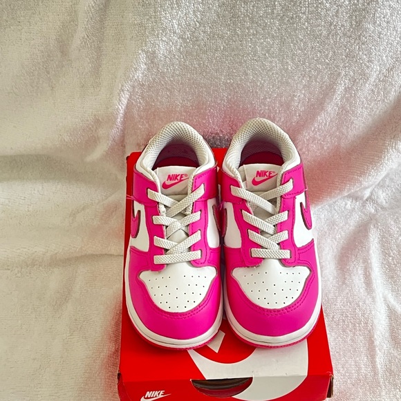 Nike Kids Pink and White Sneakers - Picture 2 of 4